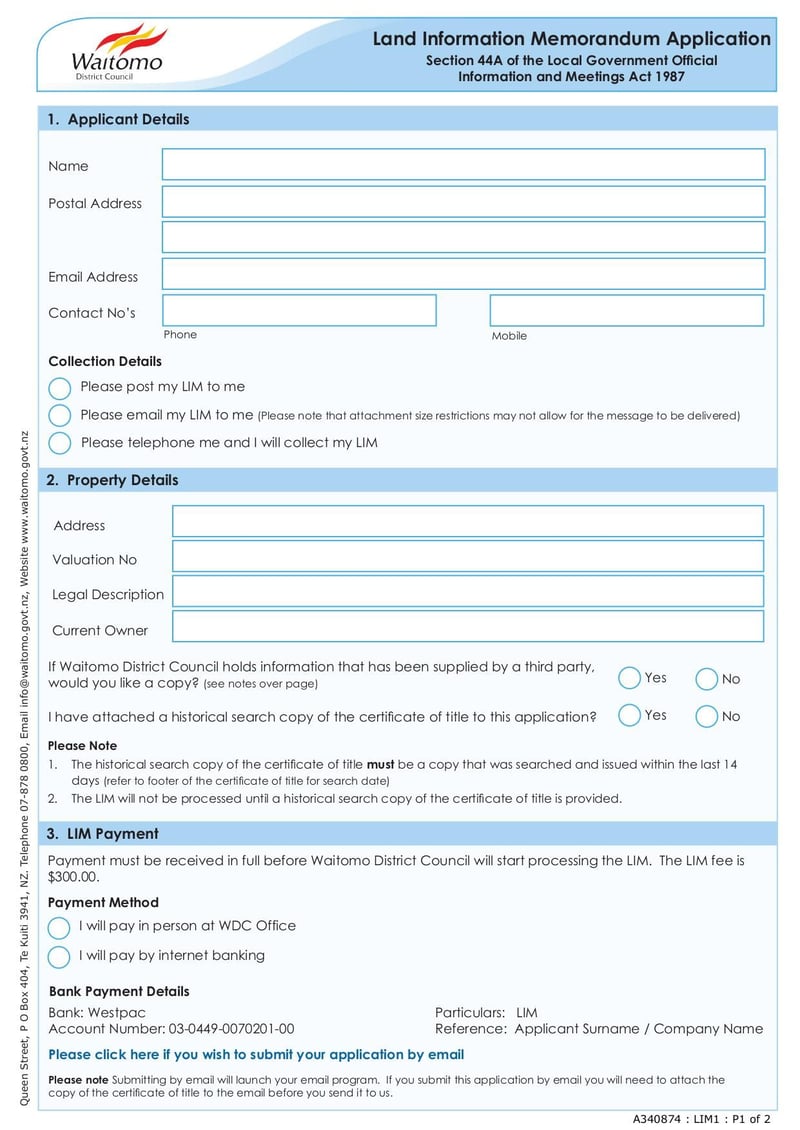 Large thumbnail of Land Information Memorandum Application - Aug 2021