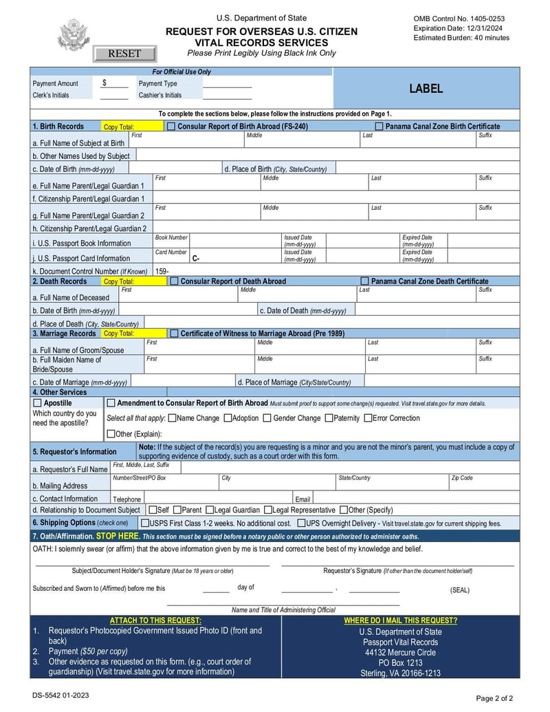 Large thumbnail of Form DS5542 - Jan 2023