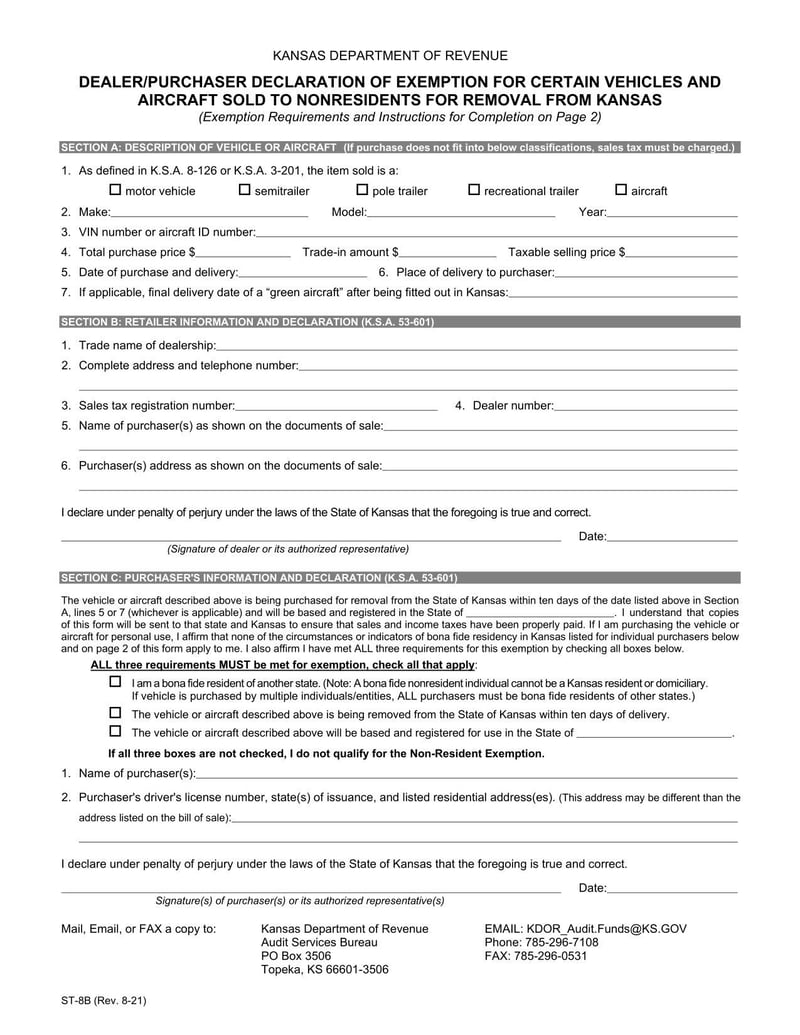 Large thumbnail of Form ST-8B (Aug 2021)