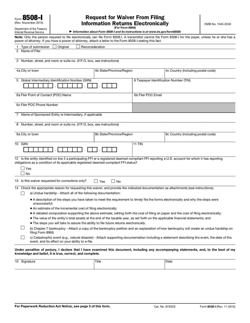 Large thumbnail of Form 8508-I - Nov 2015