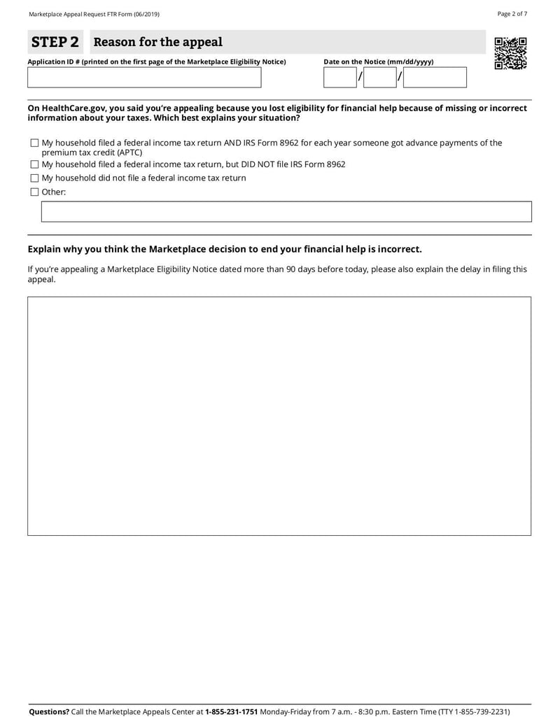 Large thumbnail of Marketplace Appeal Request FTR Form - Jun 2019