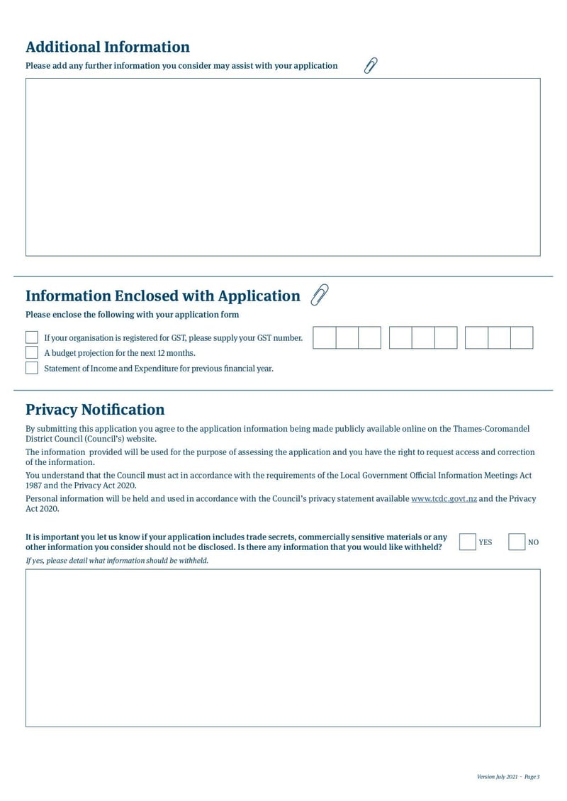 Large thumbnail of Community Grants Application Form - Jul 2021
