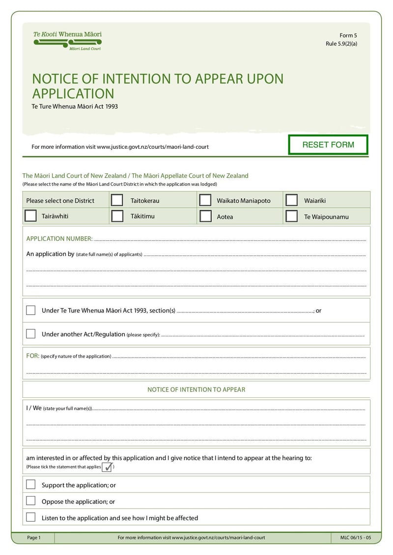 Large thumbnail of MLC Form 5 - May 2015