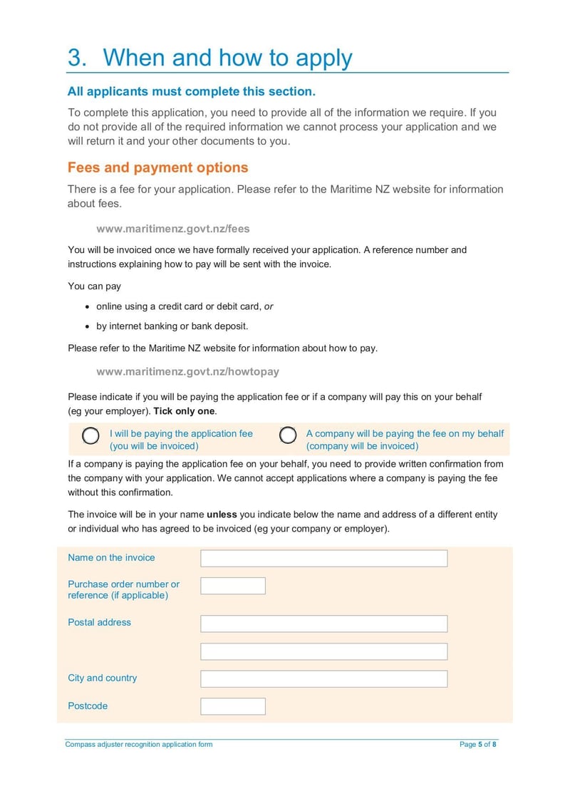 Large thumbnail of Compass Adjuster Application Form - Aug 2020