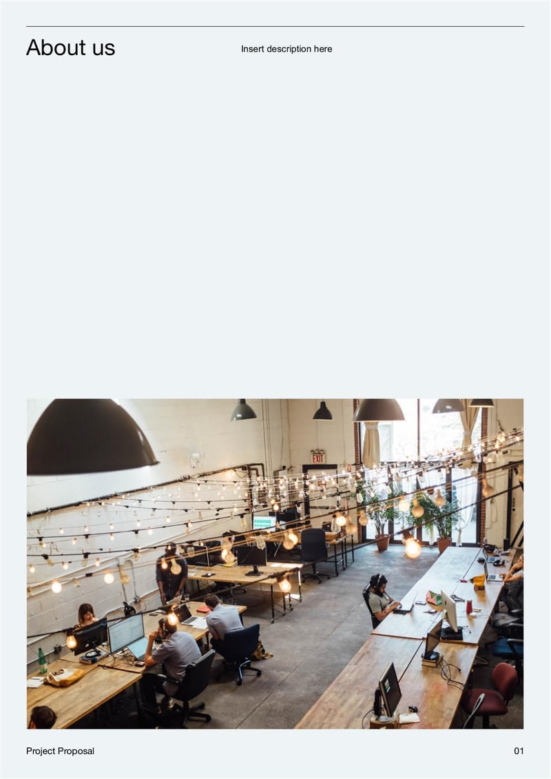 Generic Project Proposal Template for outlining project objectives, scope, and deliverables