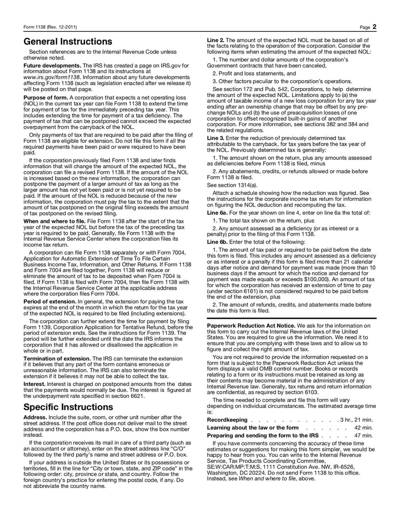 Large thumbnail of Form 1138 - Dec 2011