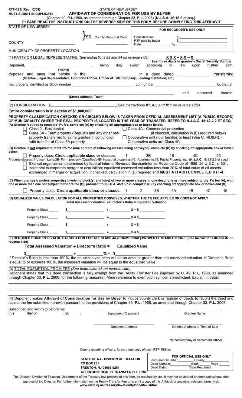 Large thumbnail of Form RTF-1EE