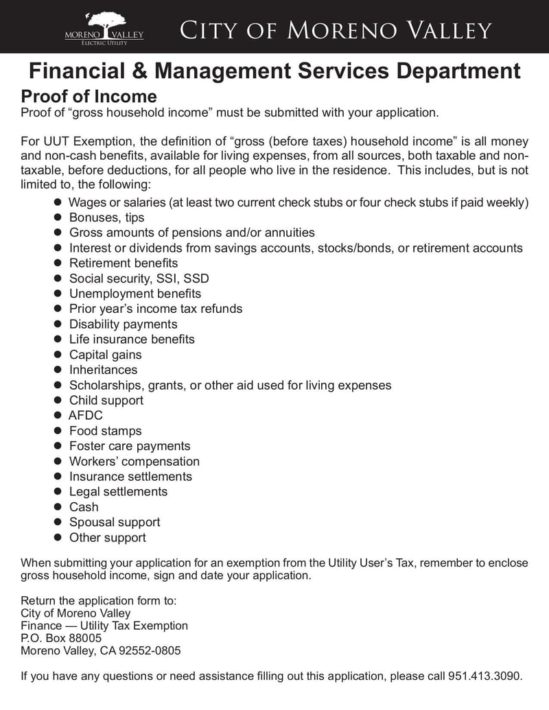 Large thumbnail of Annual Application for Utility Users Tax Exemption - Jan 2016