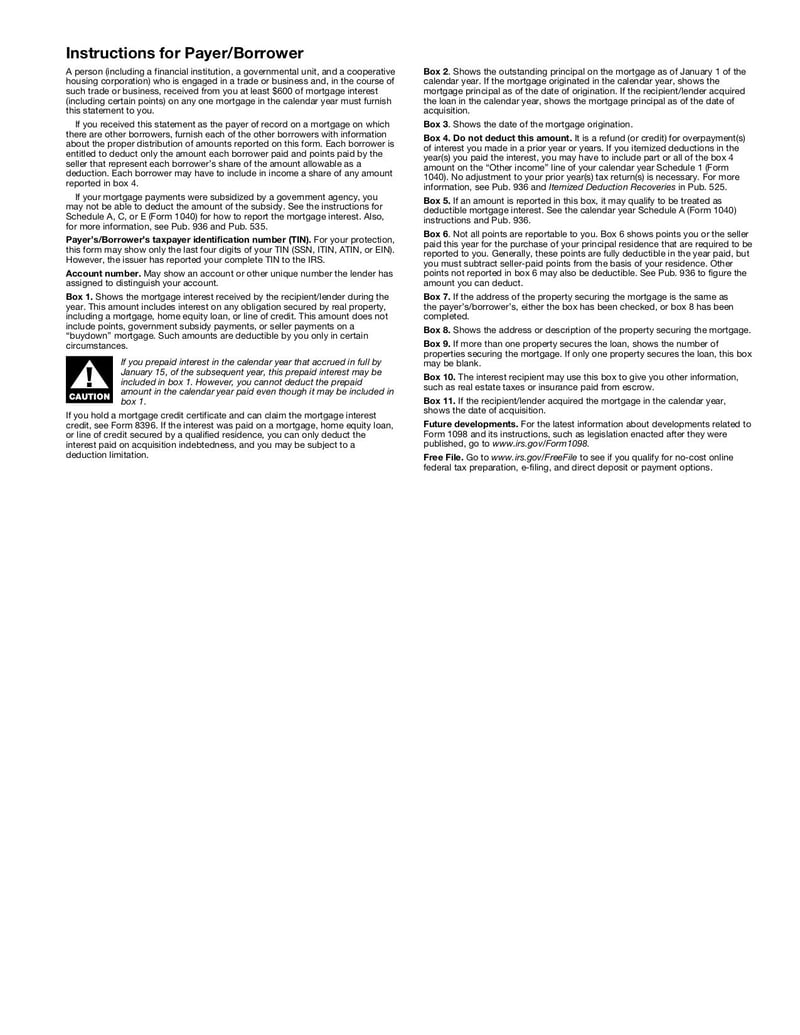 Large thumbnail of Form 1098 - Jan 2022