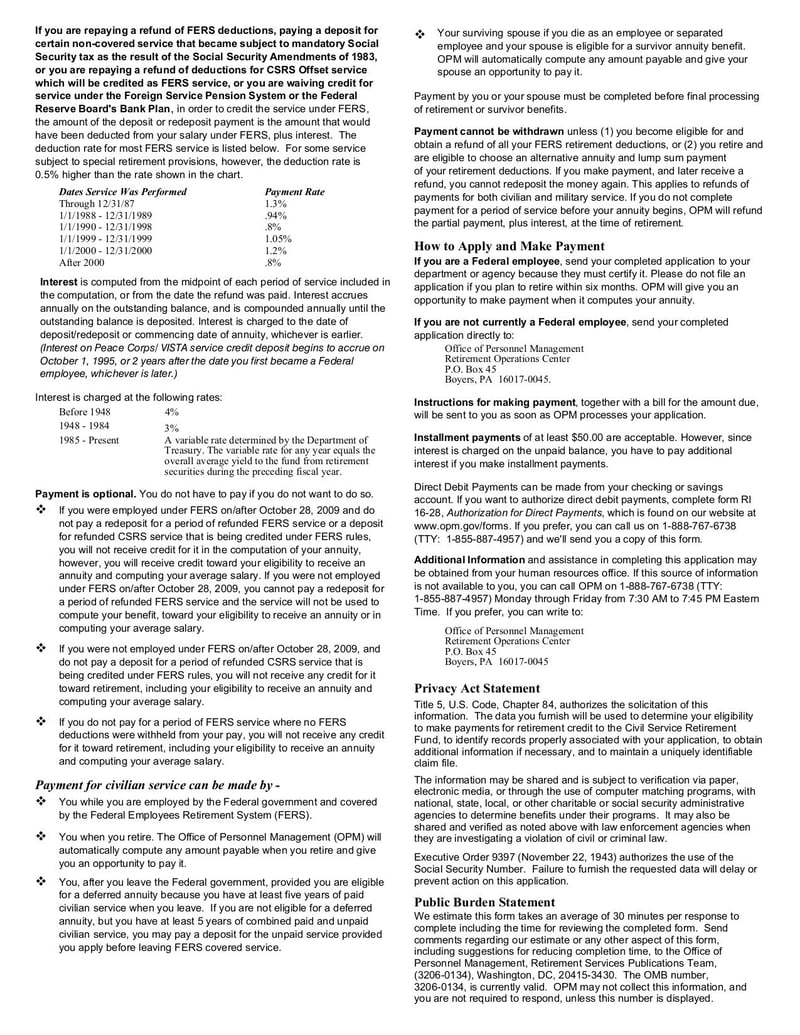 Large thumbnail of Standart Form 3108 - Application for Immediate Retirement - Jul 2013