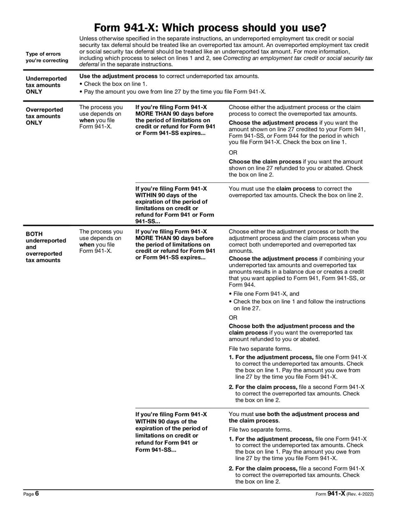 Large thumbnail of Form 941-X - Apr 2022
