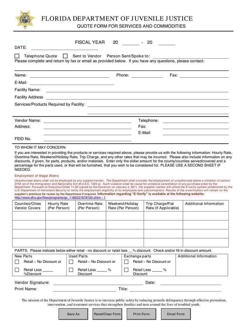 Large thumbnail of Quote Form Services Commodities 4215673AF1B0 - Apr 2014