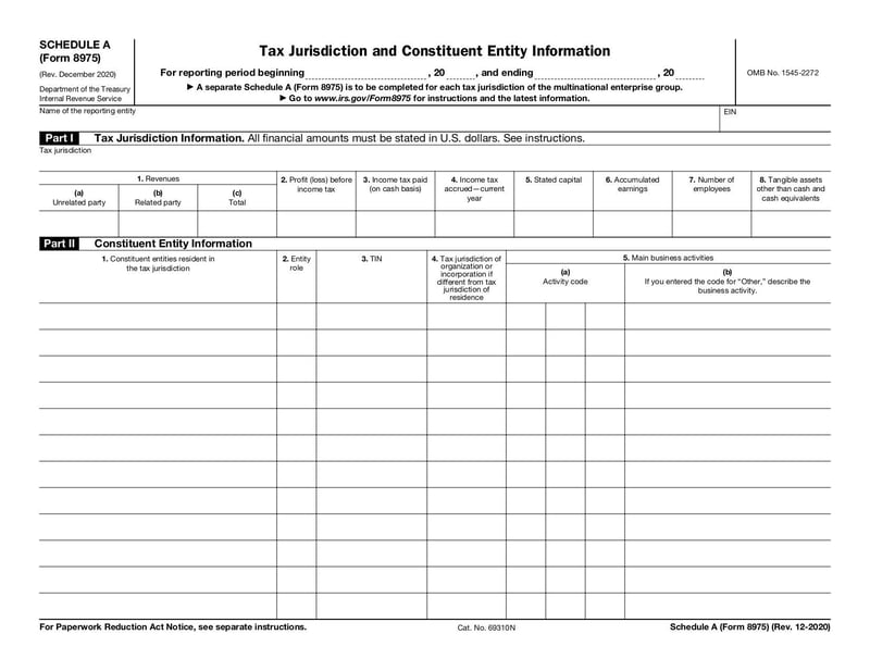 Large thumbnail of Schedule A (Form 8975) - Dec 2020