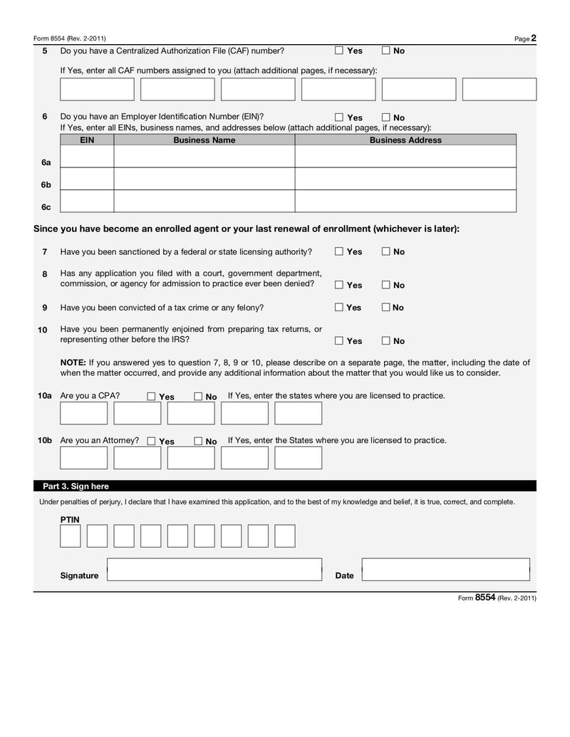 Large thumbnail of Form 8554 - Jan 2012