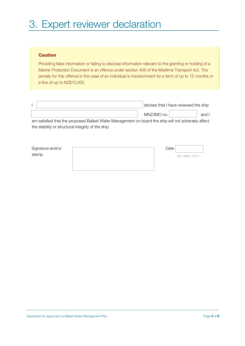 Large thumbnail of Ballast Water Management Plan Approval Form - Jul 2019