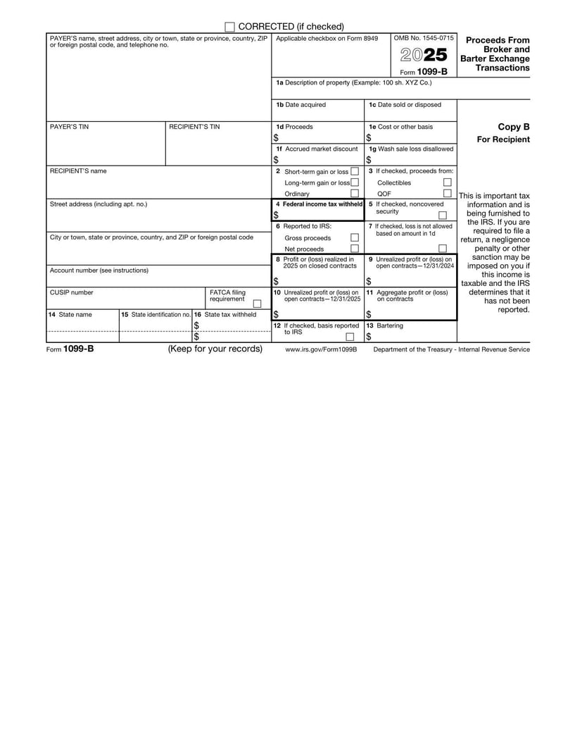 Large thumbnail of Form 1099 B - 2025