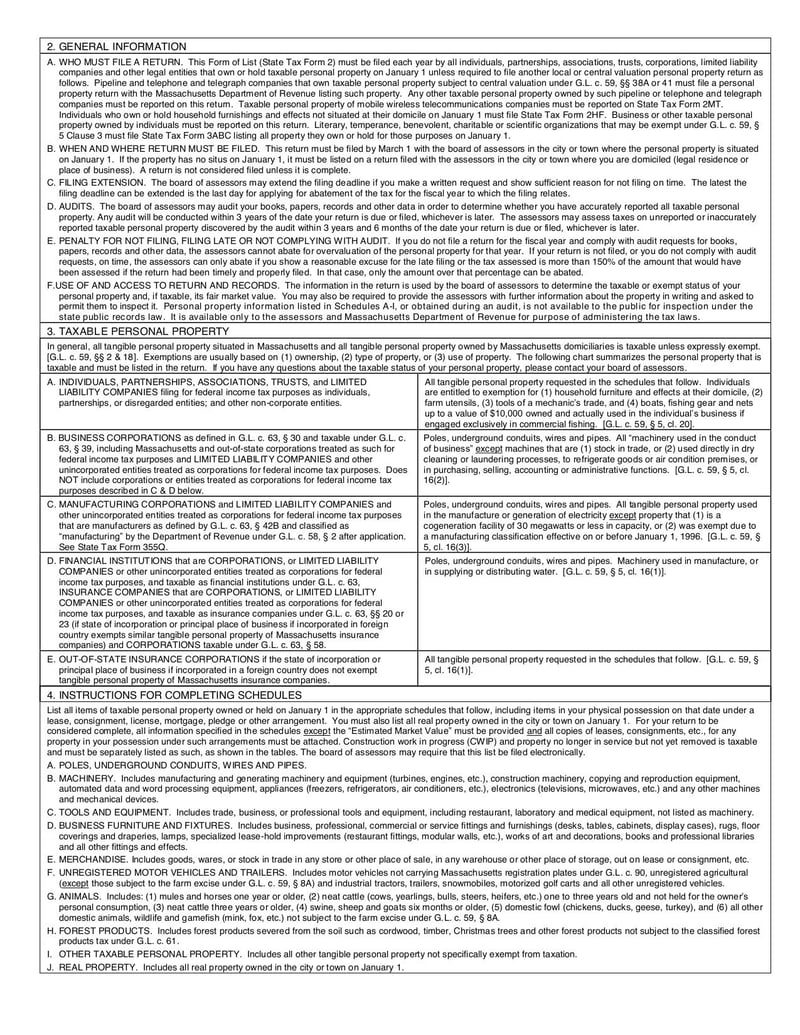 Large thumbnail of State Tax Form 2 Return of Personal Property Subject to Taxation - Sep 2017