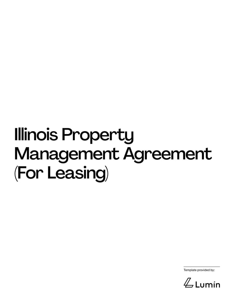 Illinois property management offering leasing services, including tenant placement and lease management