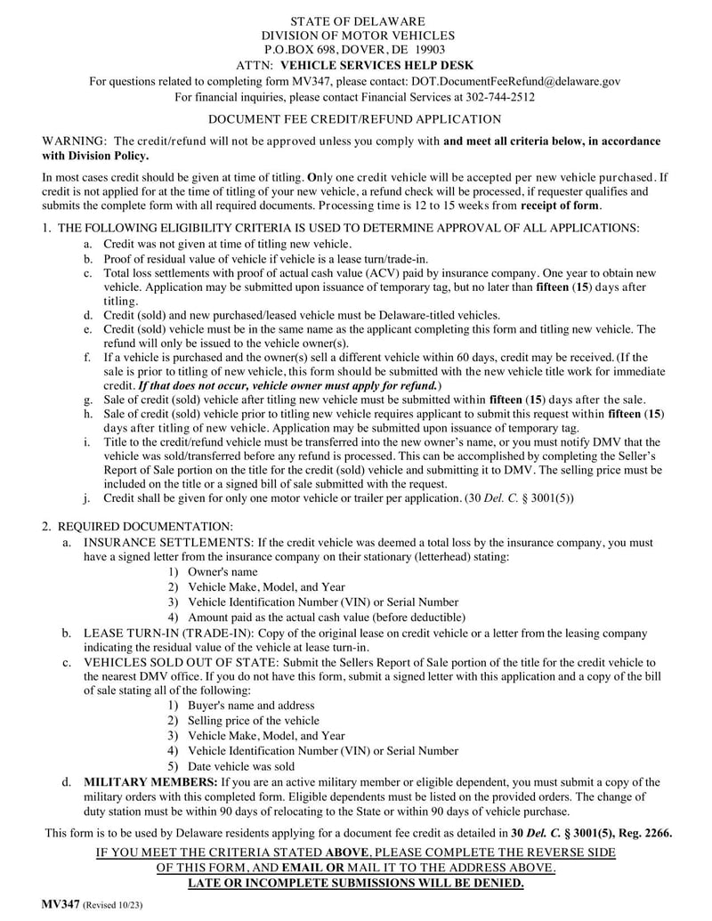 Large thumbnail of Form MV347 (2023)