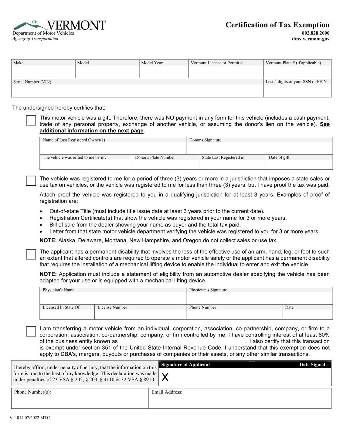 Form VT-014 | Fill and sign with Lumin