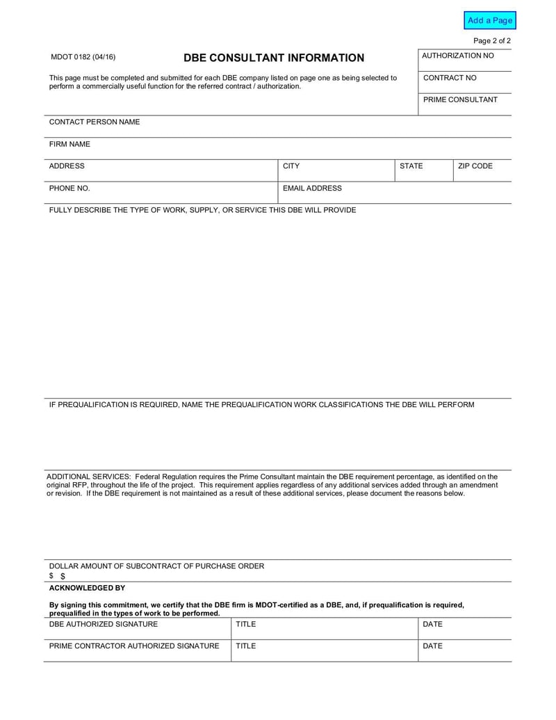Large thumbnail of Disadvantaged Business Enterprise (DBE) Consultant Participation - Apr 2016
