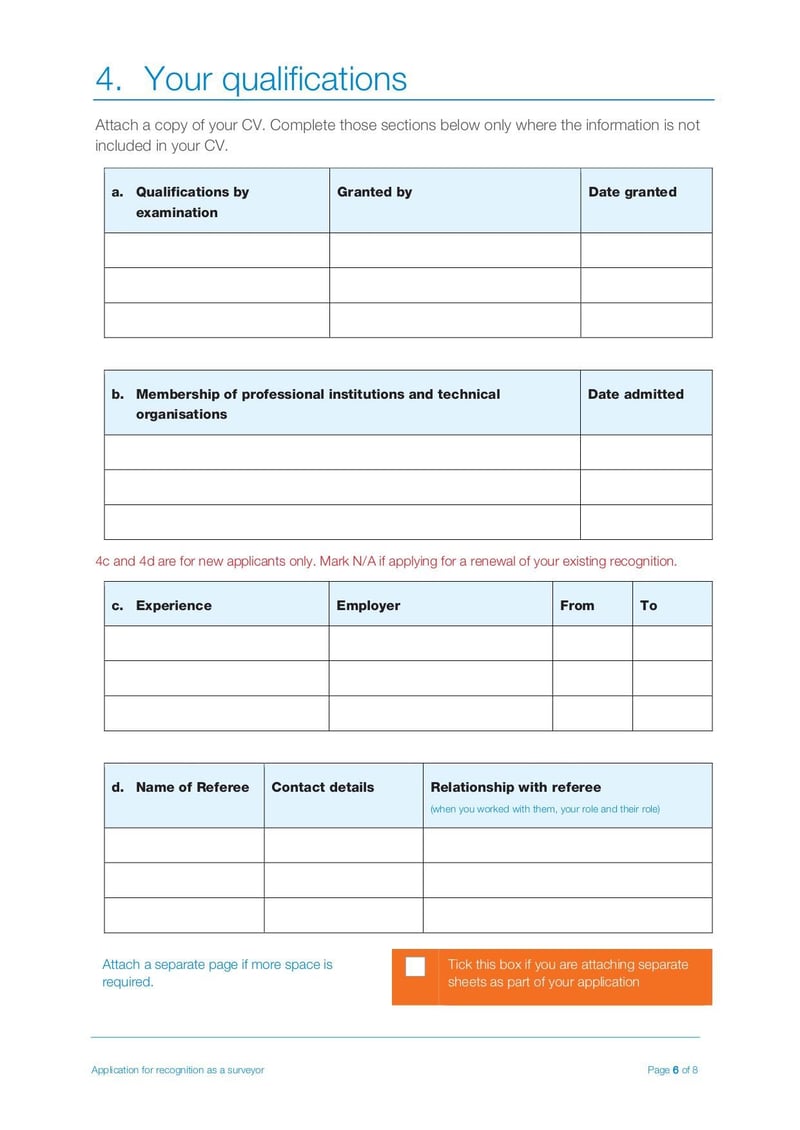 Large thumbnail of Application New or Renewal of Recognition as a Surveyor MNZ Form - Jan 2023