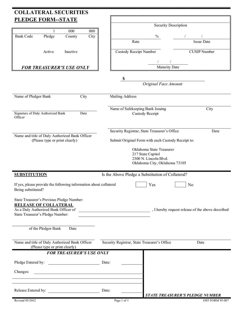 Large thumbnail of OST Form 95-007 - Oct 2014