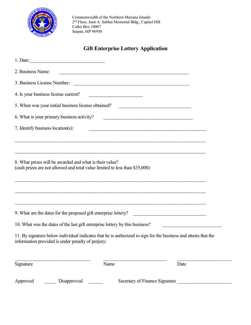 Large thumbnail of Gift Enterprise Lottery Application - Apr 2021