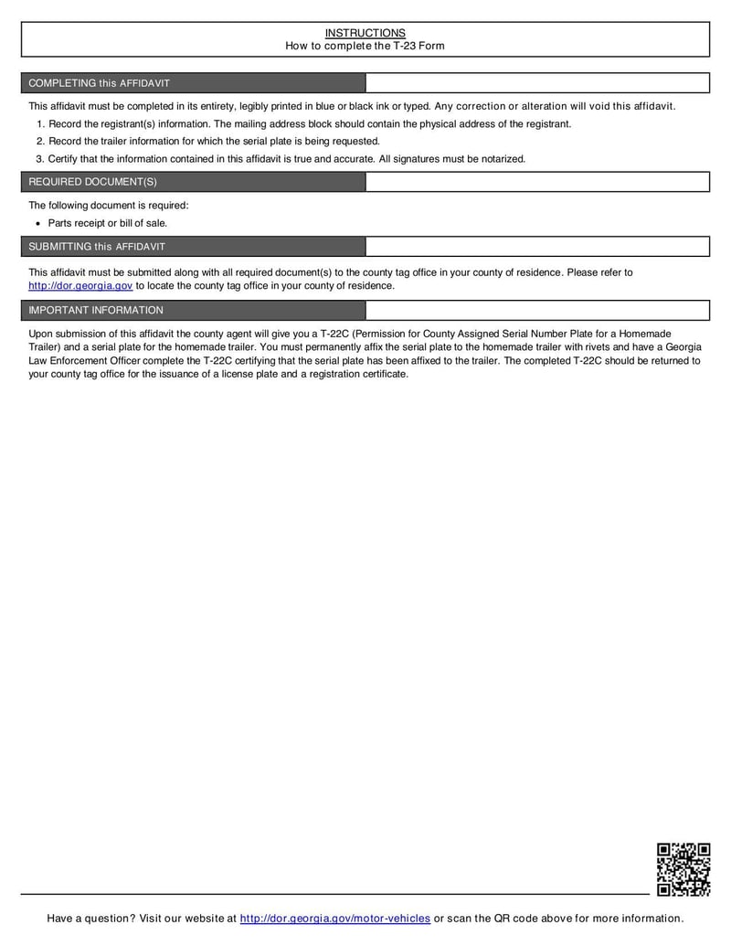 Large thumbnail of Form T-23 - Jan 2017