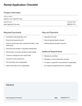 Rental Application Checklist Template | Fill and sign online with Lumin