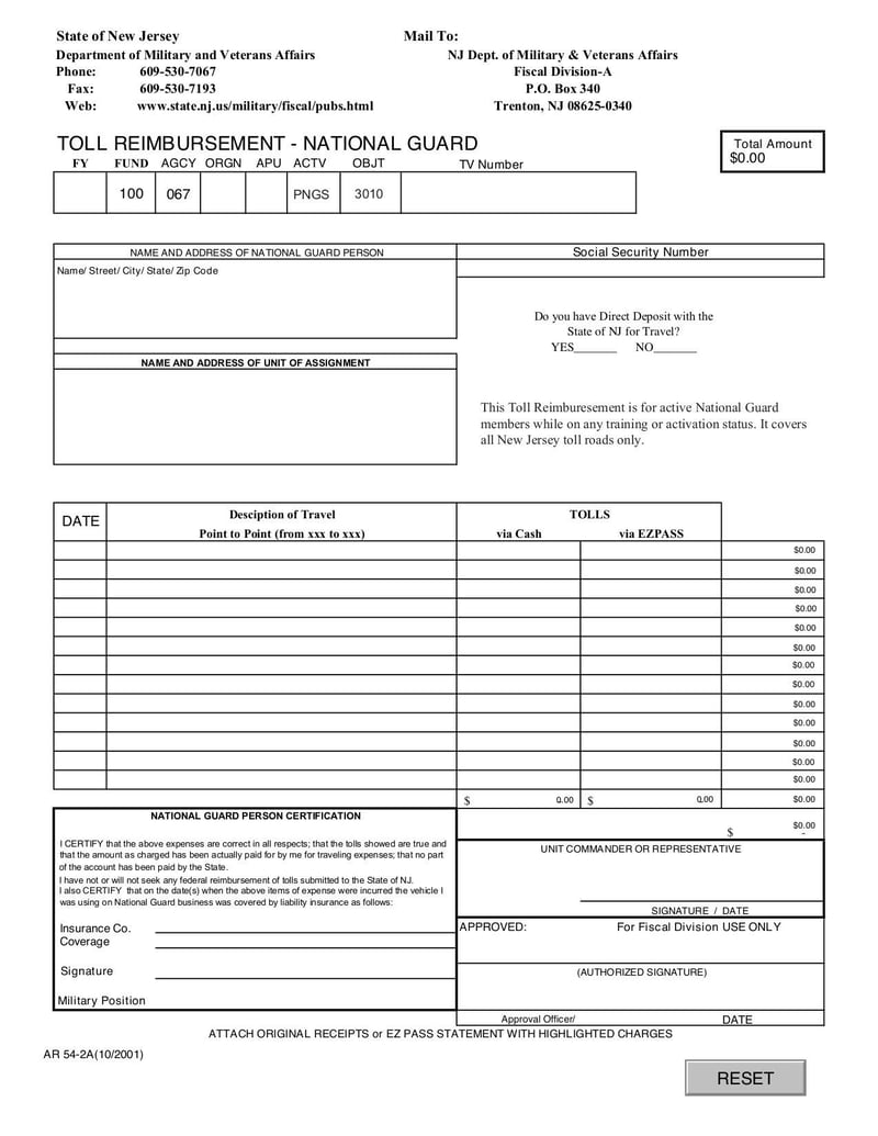 Large thumbnail of Toll Reimbursement - National Guard - Jun 2013