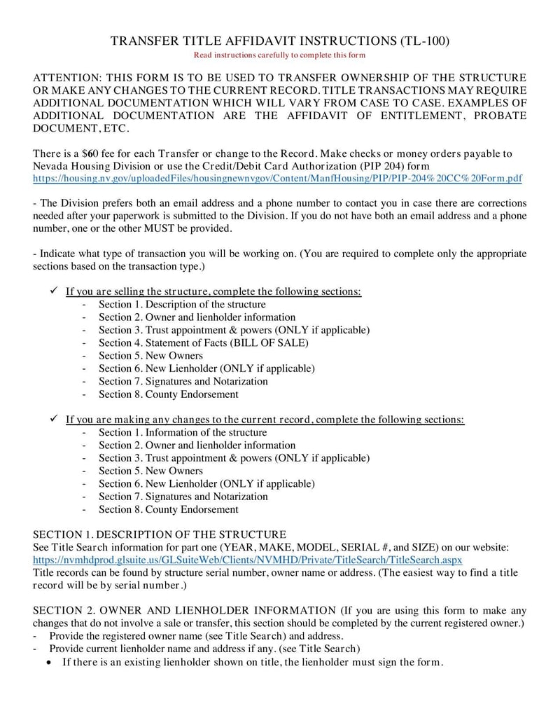 Large thumbnail of Form TL-100