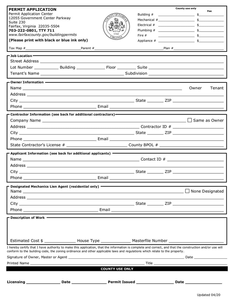 Large thumbnail of Permit Application - Apr 2020