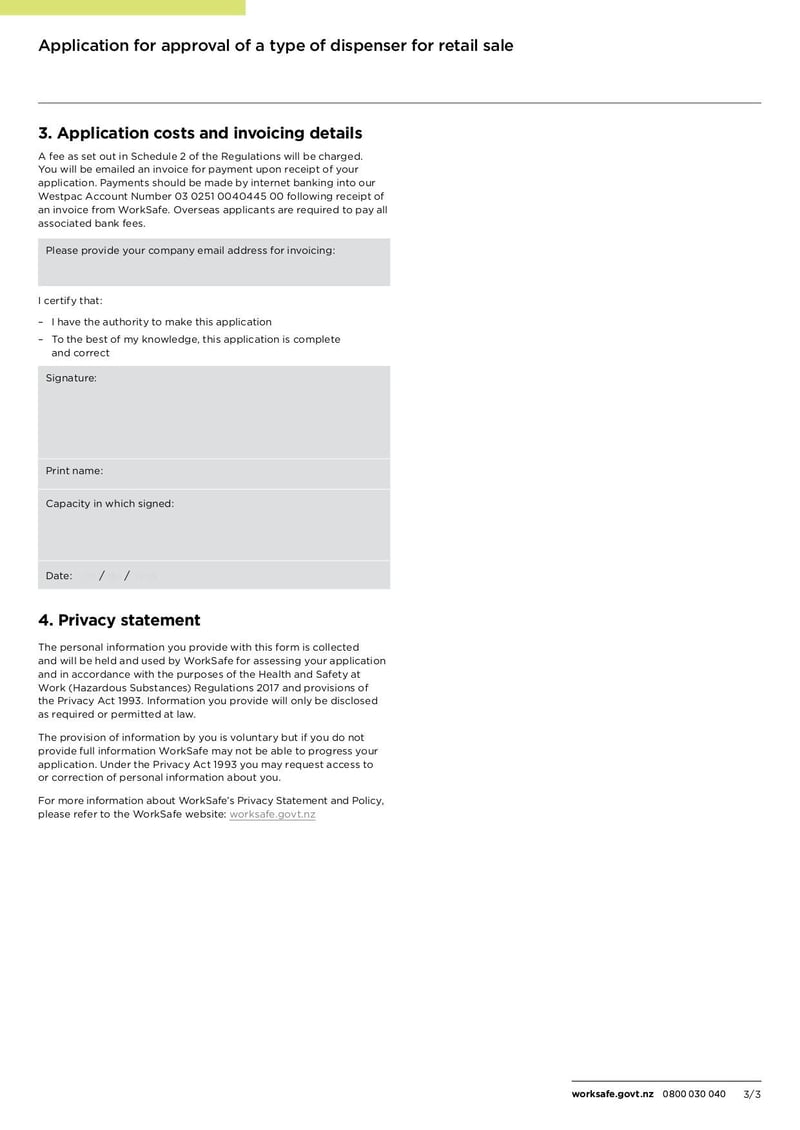 Large thumbnail of Application for Approval of a Type of Dispenser for Retail Sale - Sep 2019