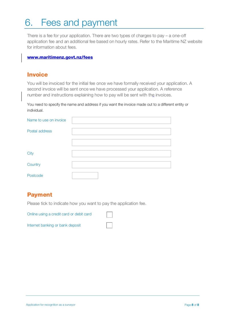 Large thumbnail of Application for Recognition as a Surveyor MNZ Form - Aug 2019