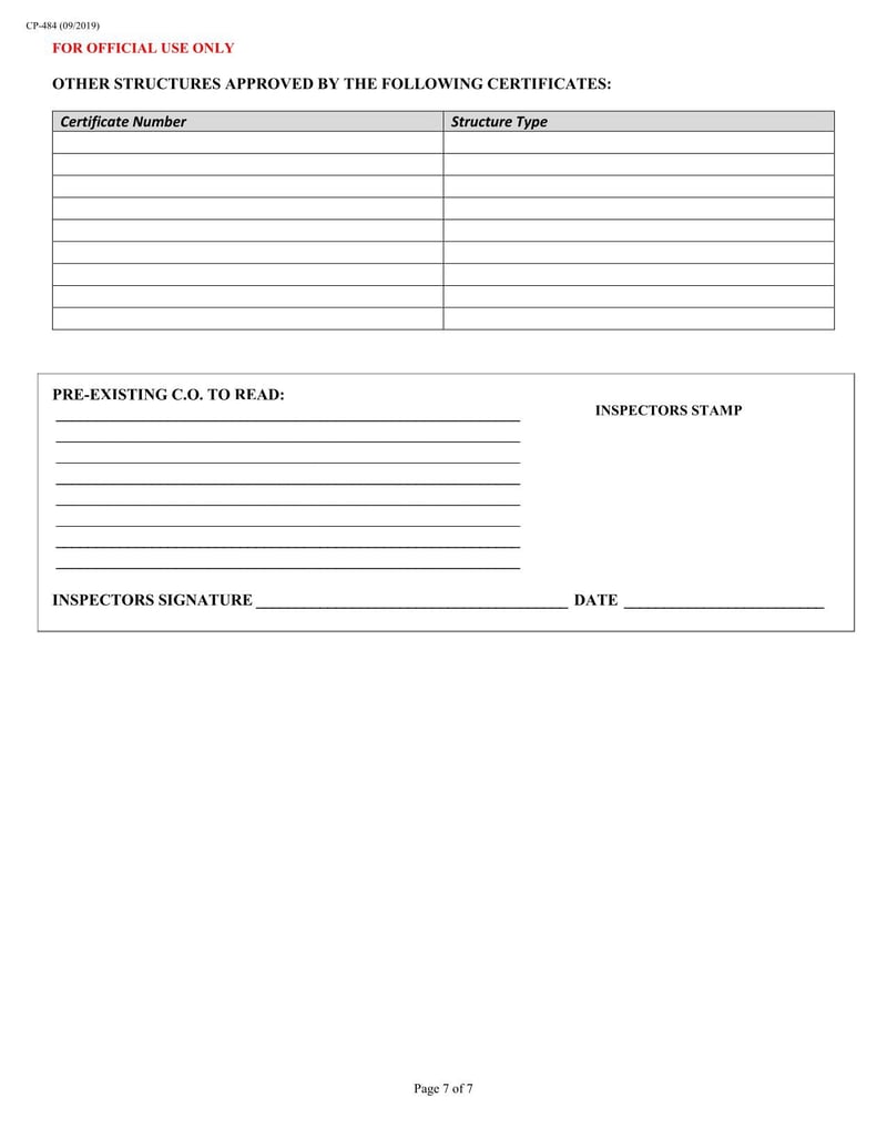 Large thumbnail of Form CP-484 (Sep 2019)