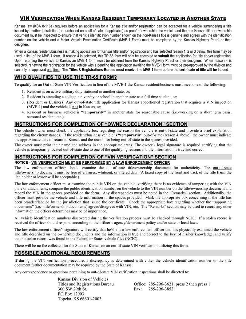 Large thumbnail of Form TR-65