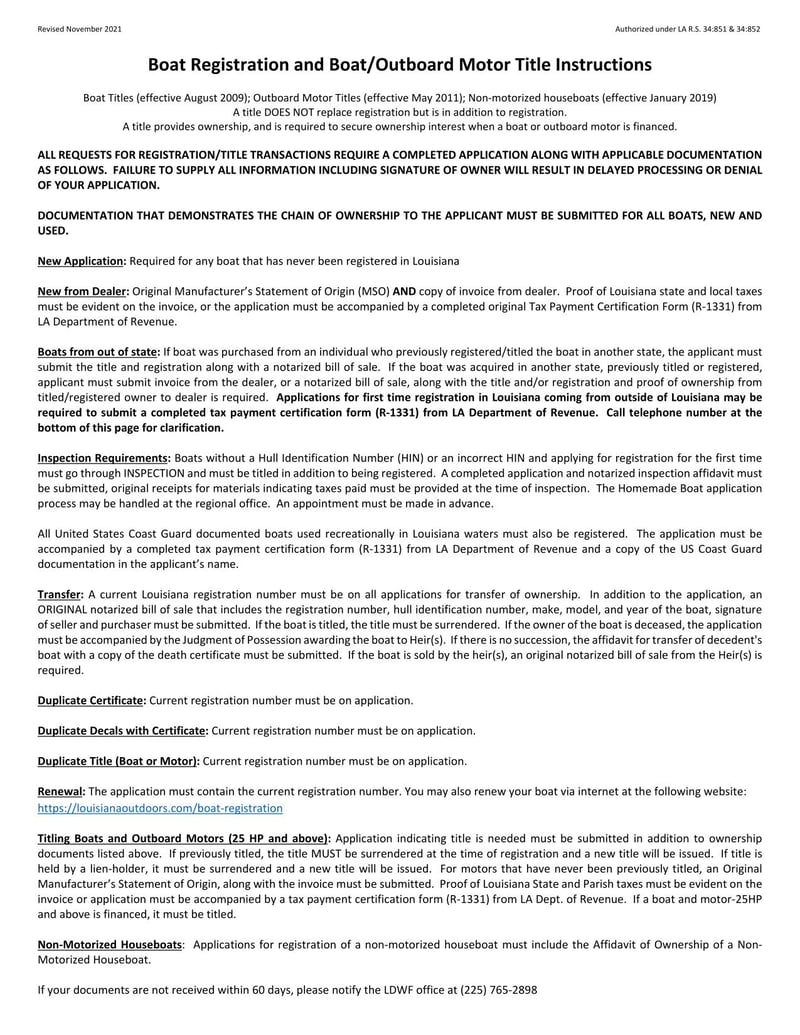 Large thumbnail of Boat Registration/Boat & Motor Title Application (2021)