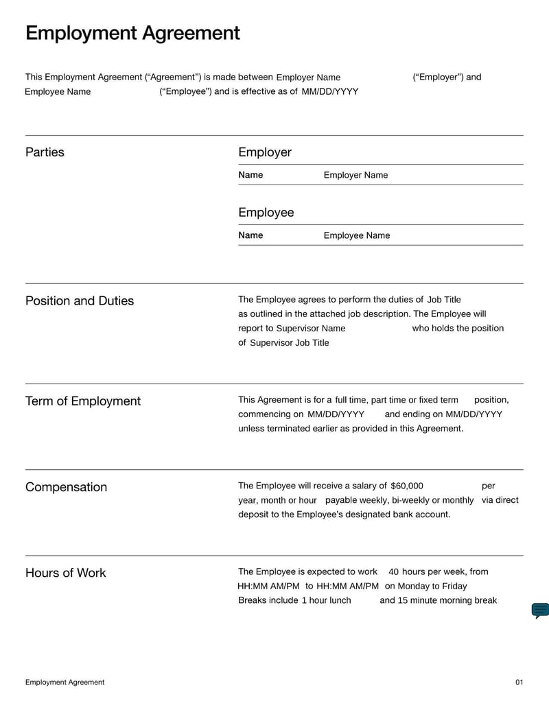 Large thumbnail of Employment Agreement Template for New Zealand