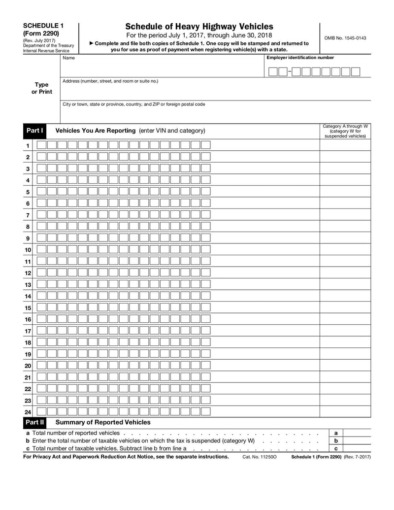 Large thumbnail of Form 2290 - Jul 2017