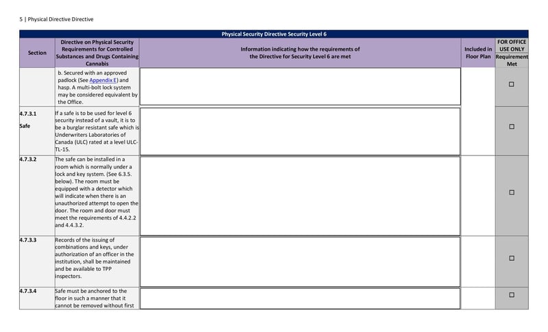 Large thumbnail of Physical Security Directive Security Level 6 - Mar 2019