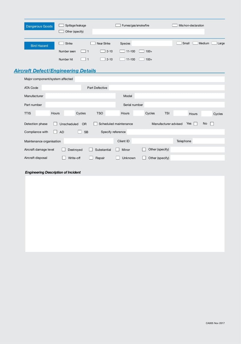 Large thumbnail of CA005 Form - Nov 2017