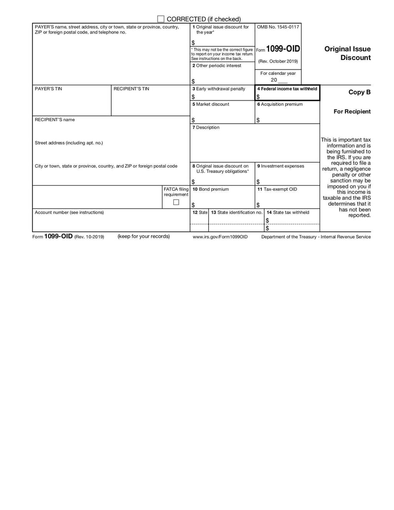 Large thumbnail of Form 1099-OID - Oct 2019