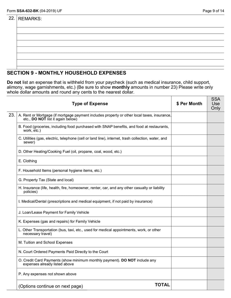 Large thumbnail of Form SSA-632-BK - May 2020
