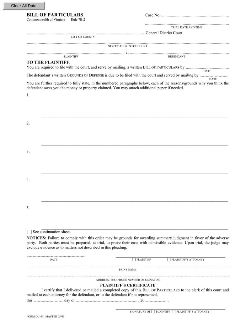 Large thumbnail of Form DC-441