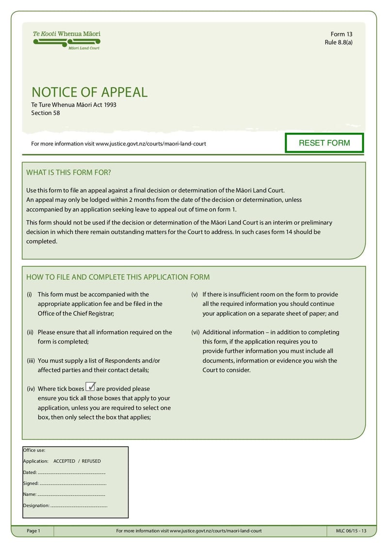 Large thumbnail of MLC Form 13 Notice Appeal - Oct 2015