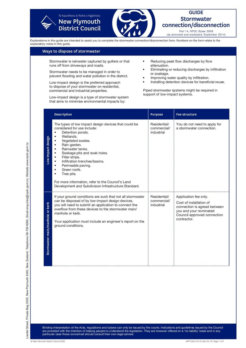 Large thumbnail of Form Stormwater Connection Disconnection - Mar 2022