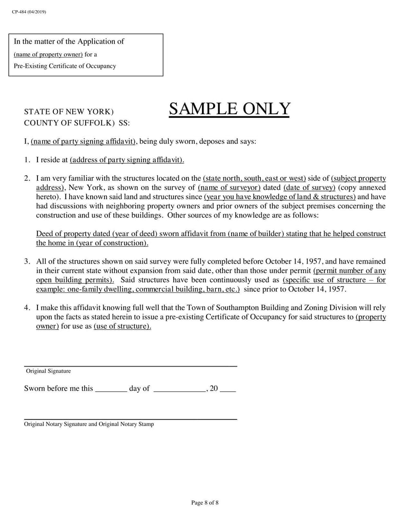 Large thumbnail of Form CP-484 (Apr 2019)