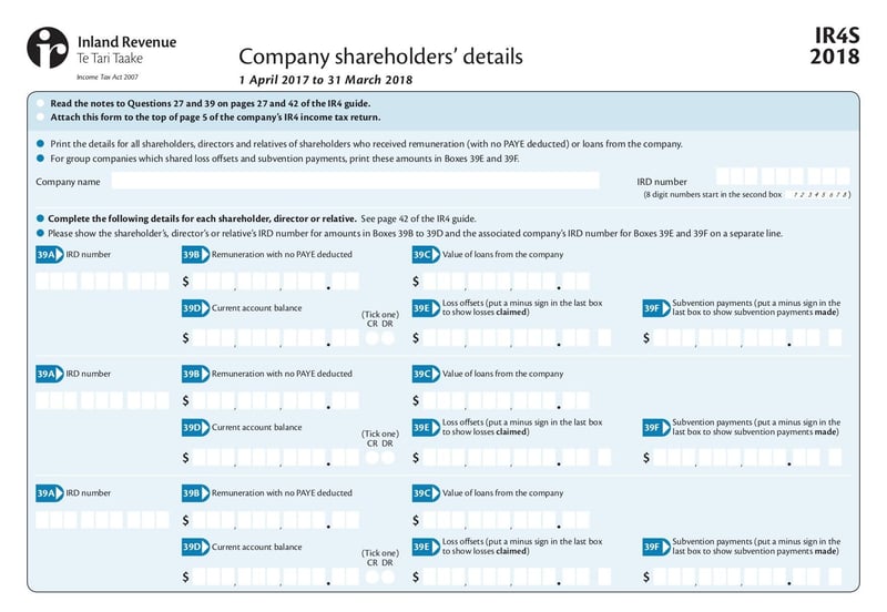 Large thumbnail of Form IR4S - Nov 2017