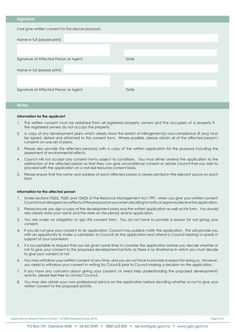 Thumbnail of Affected Persons Consent Form - Aug 2019 - page 1